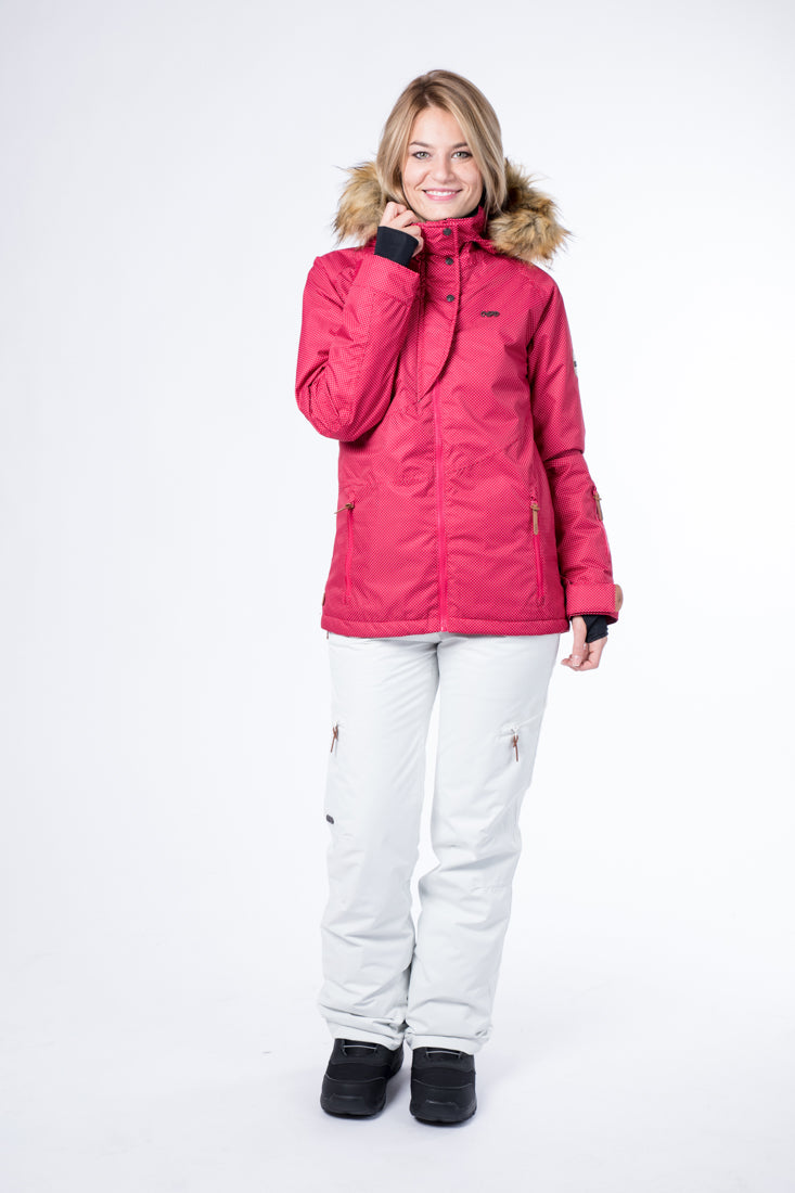 CNSRD Damen Skijacke Jilian A Red print