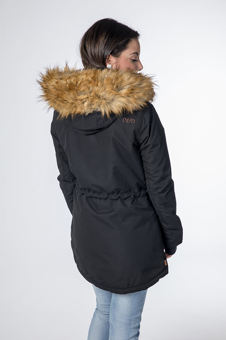 CNSRD Damen Funktionsparka Abbey Flora Black