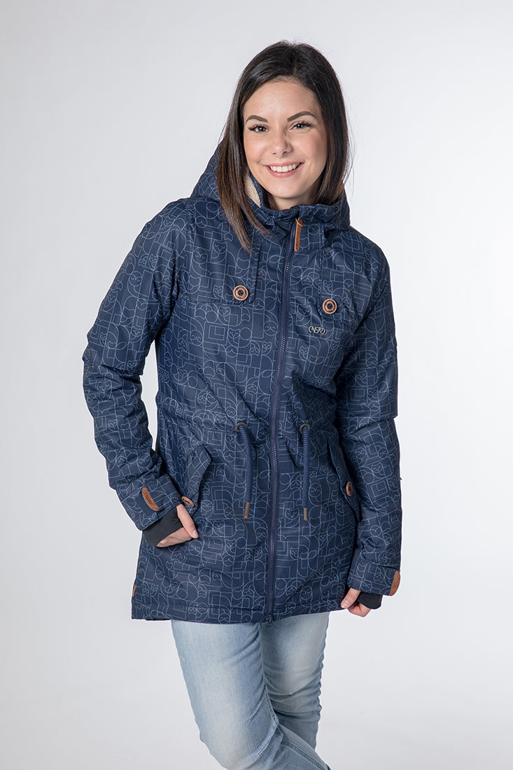 CNSRD Damen Funktionsparka Charlotte Marine AOP