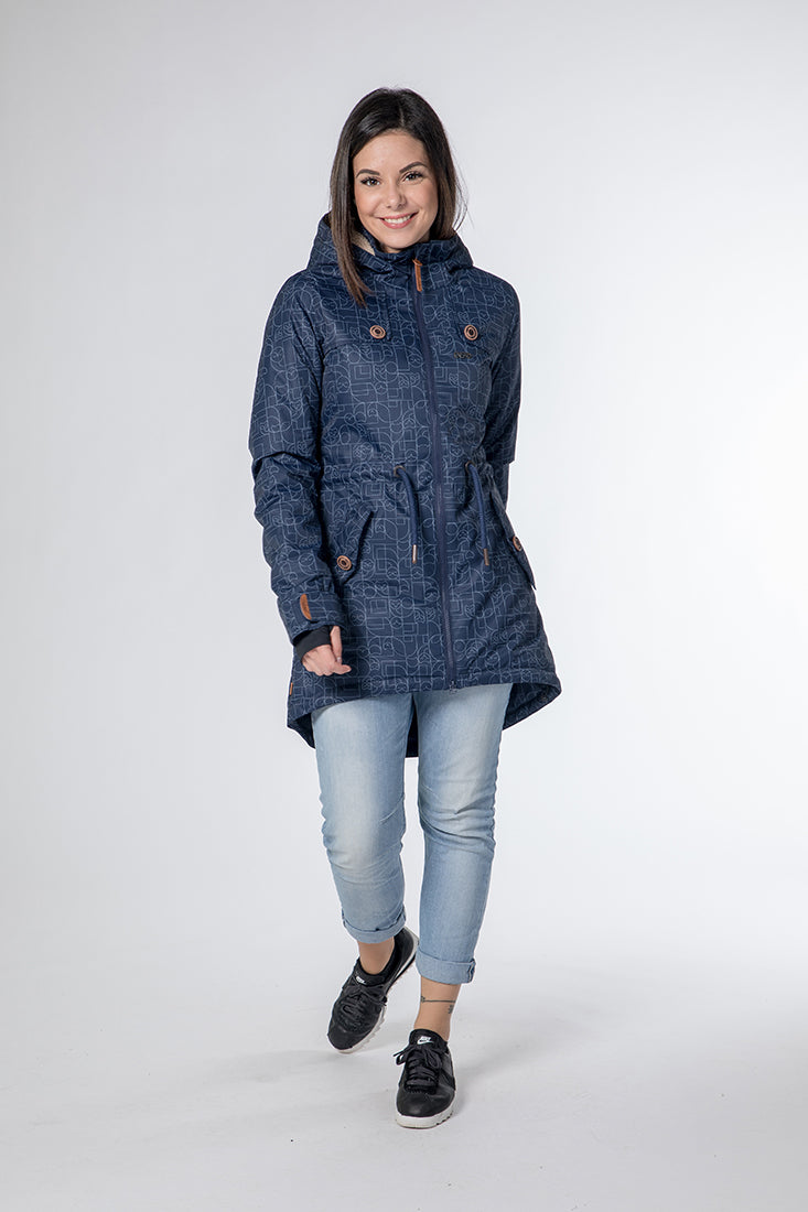 CNSRD Damen Funktionsparka Charlotte Marine AOP
