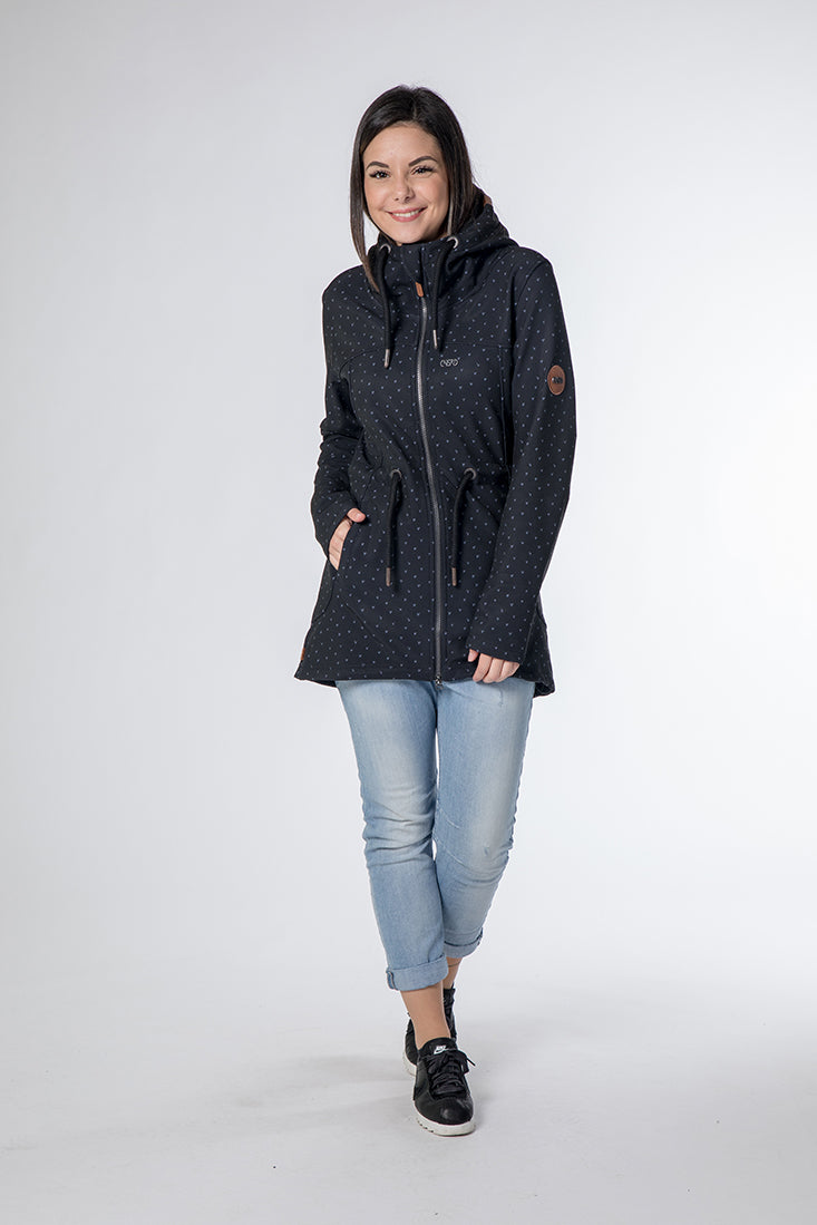 CNSRD Damen Softshellparka Charlotte D Black print