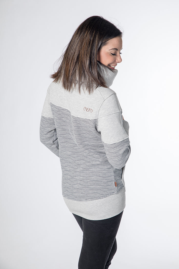 CNSRD Damen Sweatshirt Sunshine Cloudy stripes