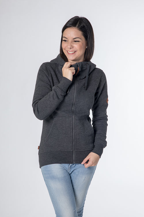 CNSRD Damen Kapuzensweatjacke Yasmin A Black