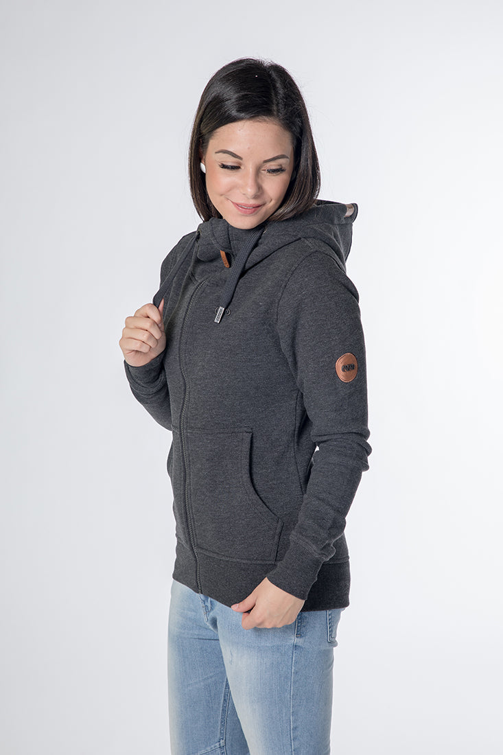 CNSRD Damen Kapuzensweatjacke Yasmin A Black