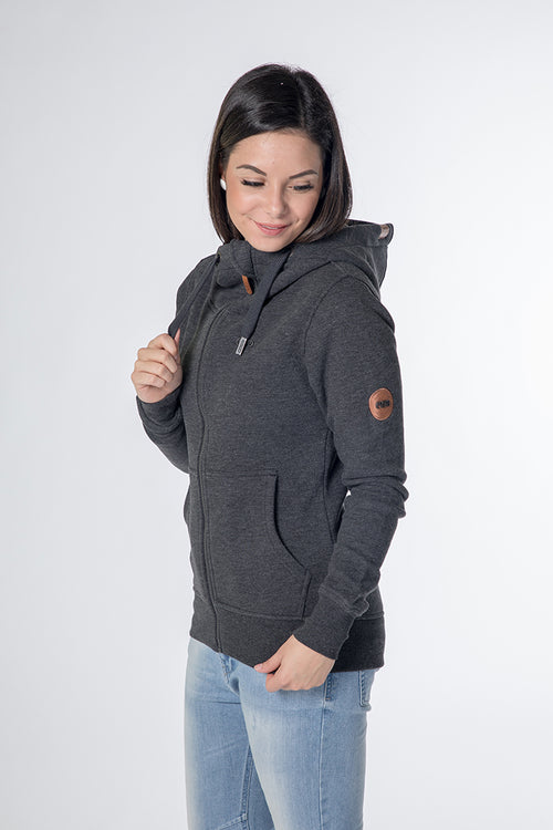 CNSRD Damen Kapuzensweatjacke Yasmin A Black