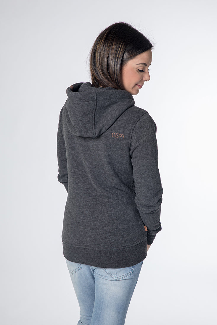 CNSRD Damen Kapuzensweatjacke Yasmin A Black