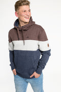 CNSRD Herren Kapuzensweatshirt King B Navy/white/brown