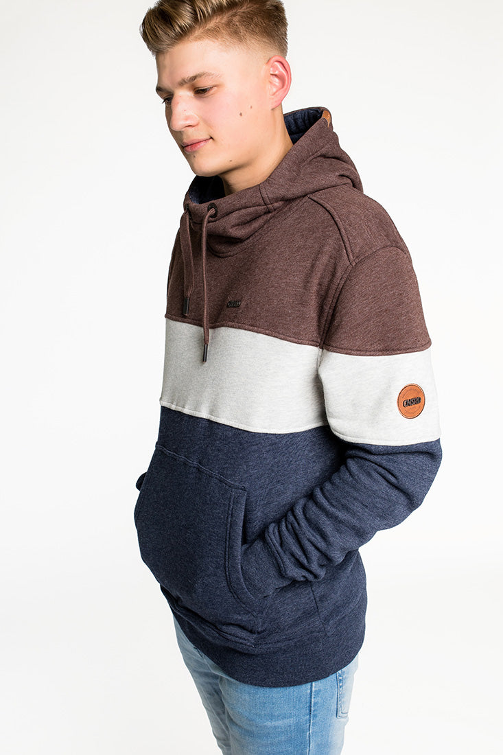 CNSRD Herren Kapuzensweatshirt King B Navy/white/brown