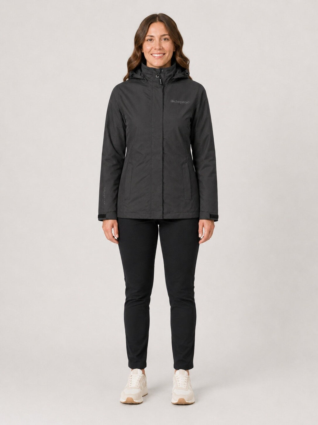 DEPROC Regenjacke Laval Schwarz – XXL-Modelbild 1
