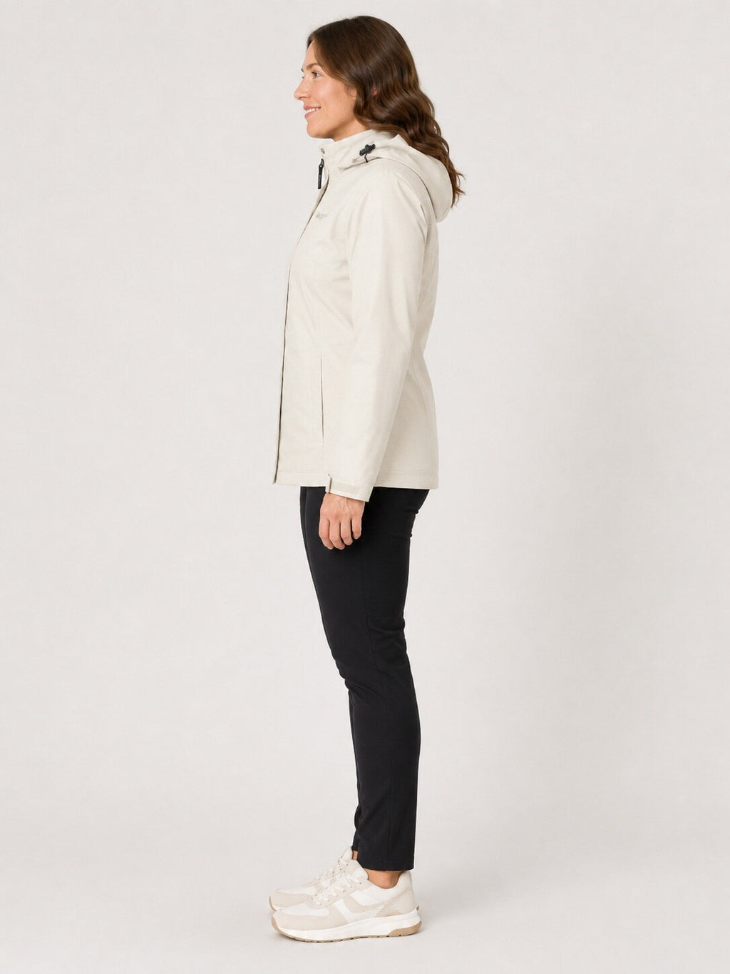 DEPROC Regenjacke Laval Offwhite – XXL-Modelbild 2