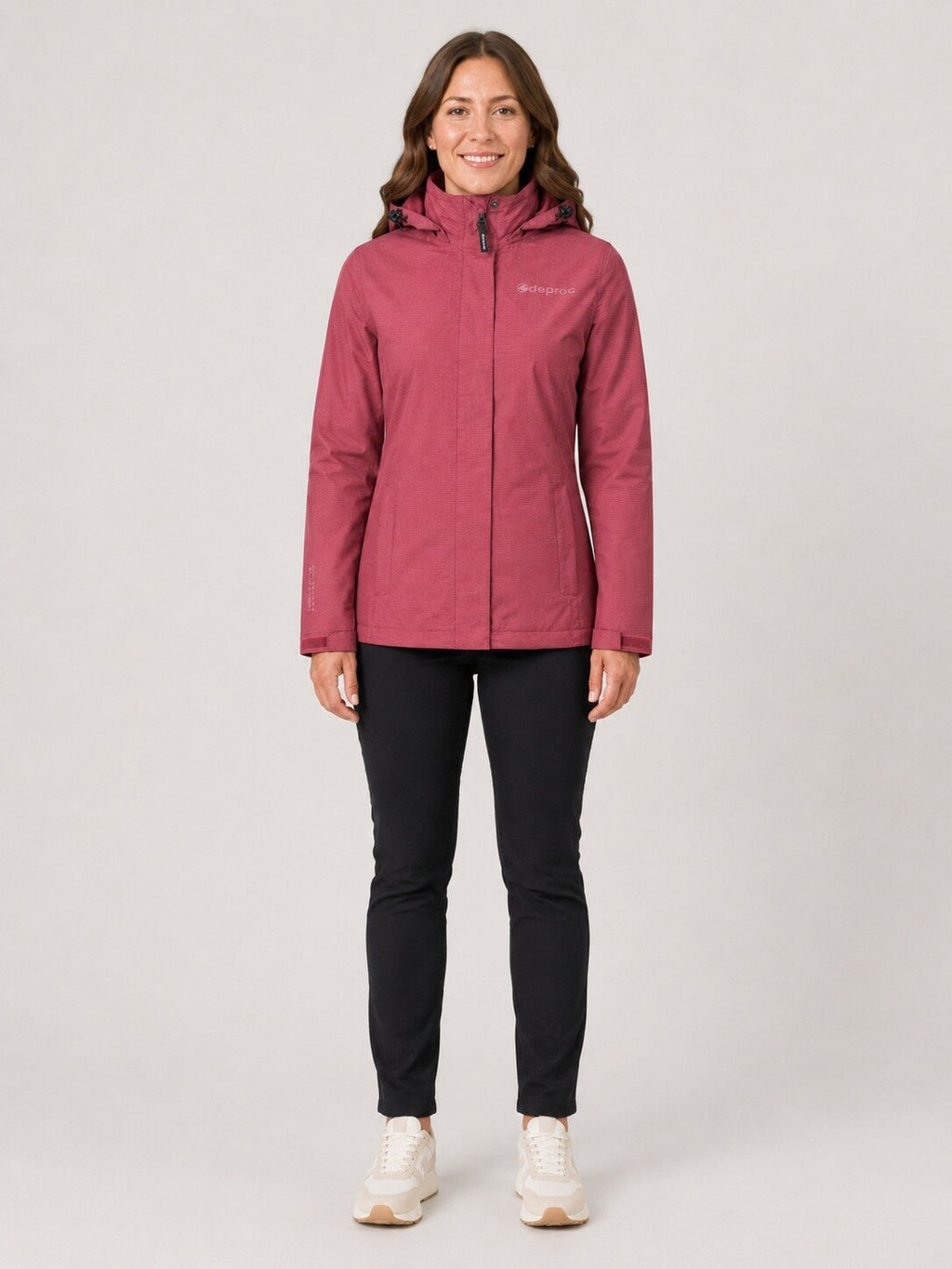 DEPROC Regenjacke Laval Wine – XXL-Modelbild 1