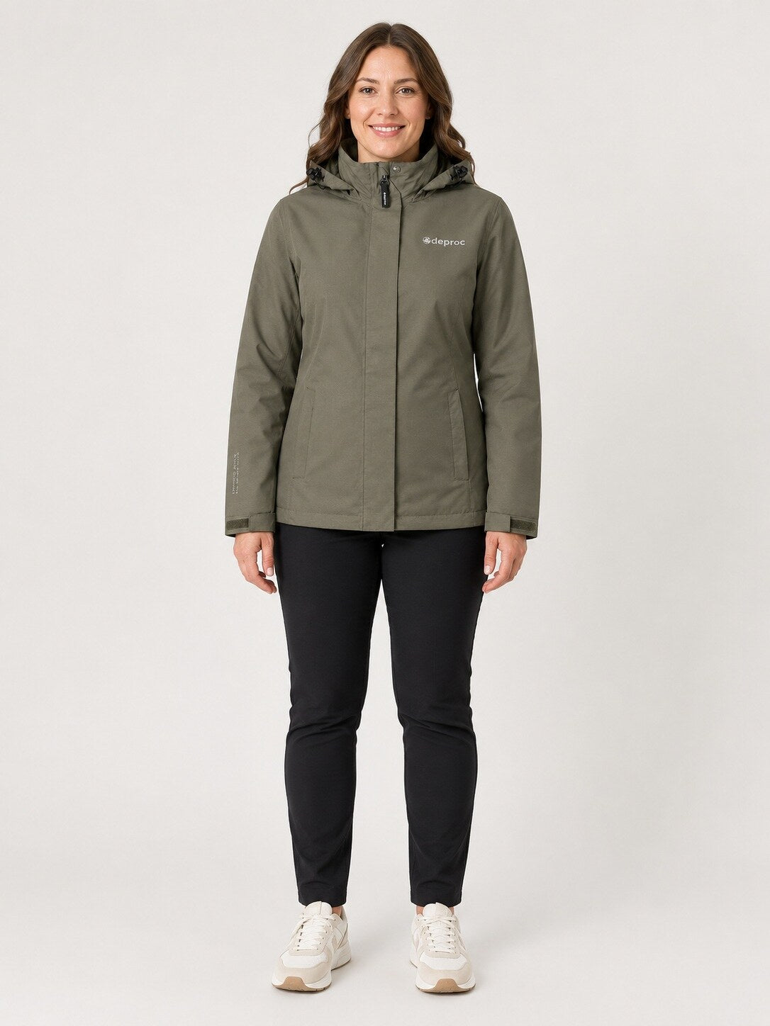 DEPROC Regenjacke Laval Olive – XXL-Modelbild 1
