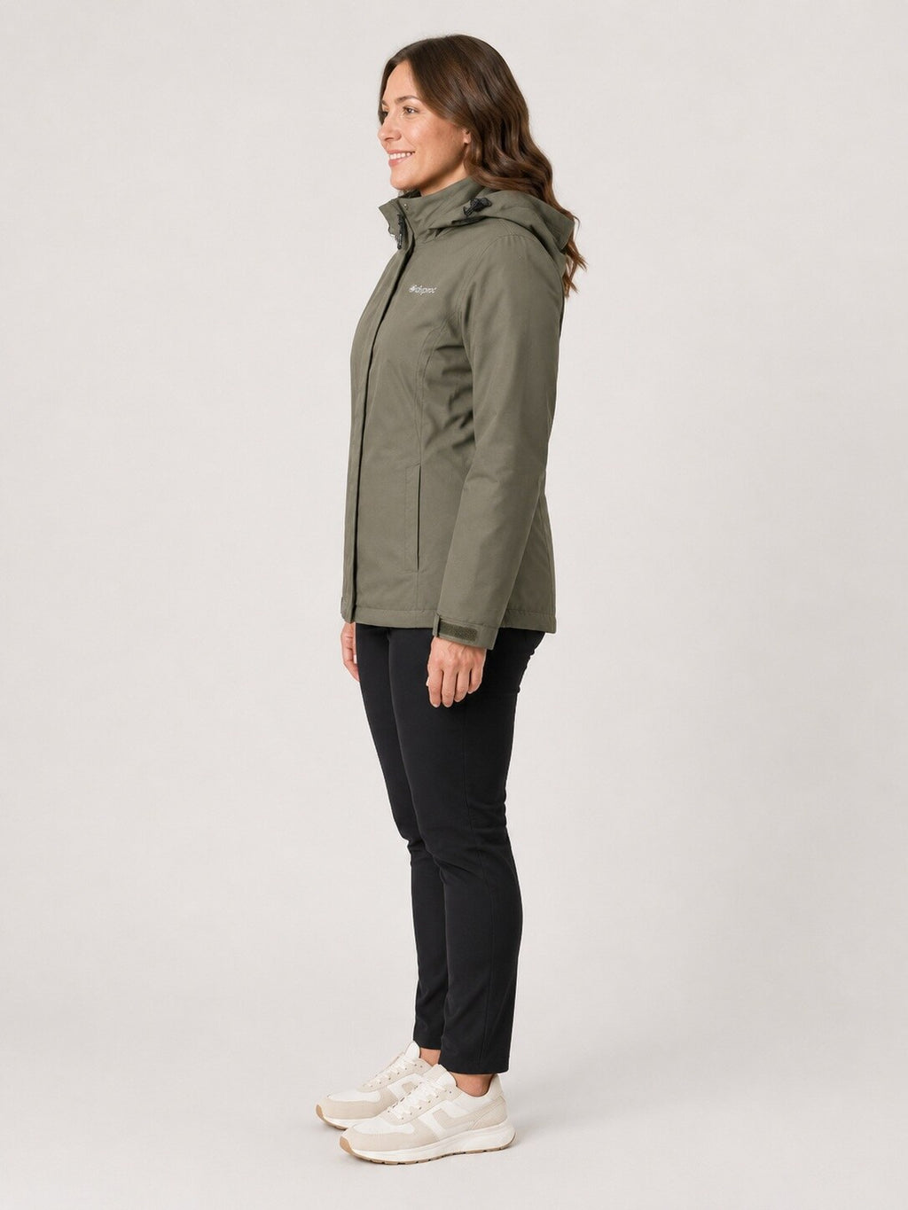 DEPROC Regenjacke Laval Olive – XXL-Modelbild 2