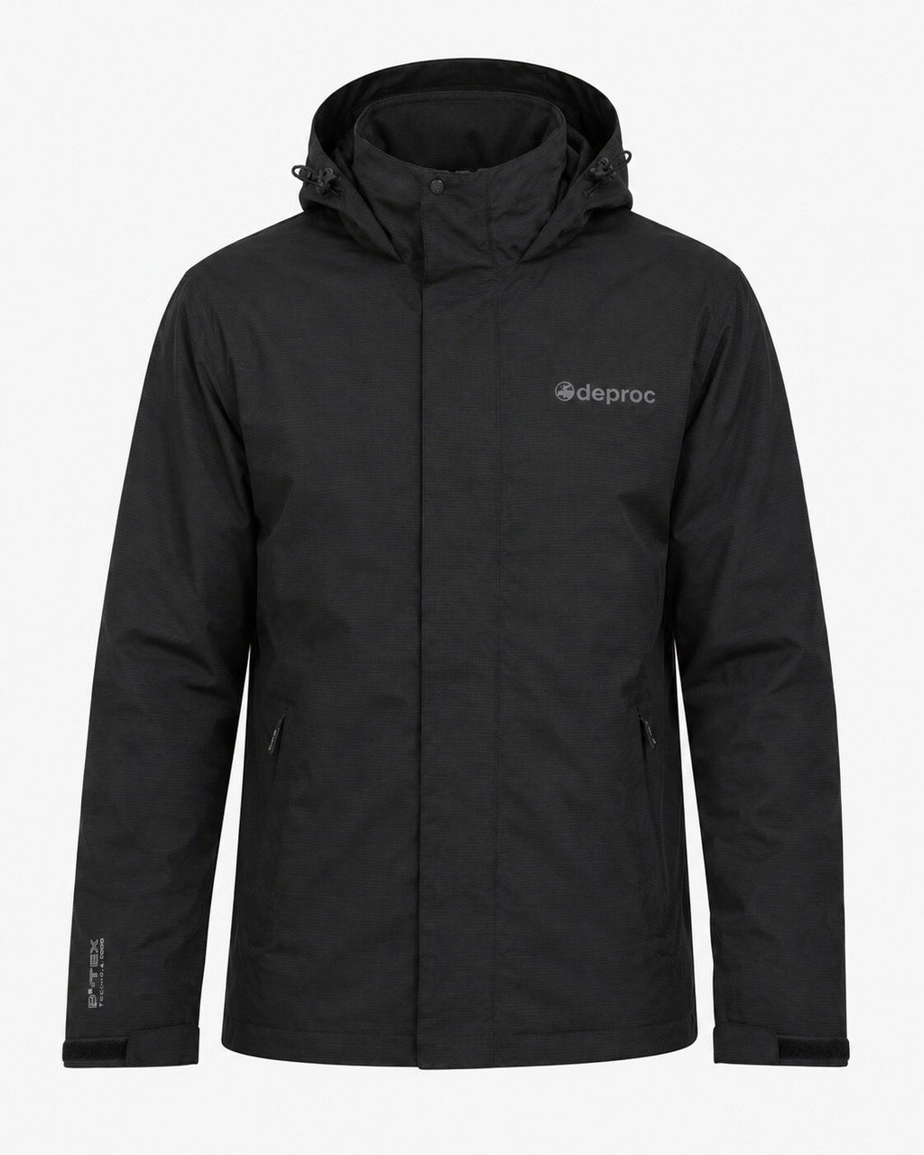 DEPROC Regenjacke Laval Schwarz – XXL-Modelbild 4