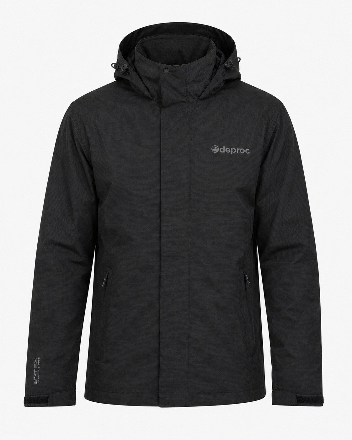 DEPROC Regenjacke Laval Schwarz – XXL-Modelbild 4