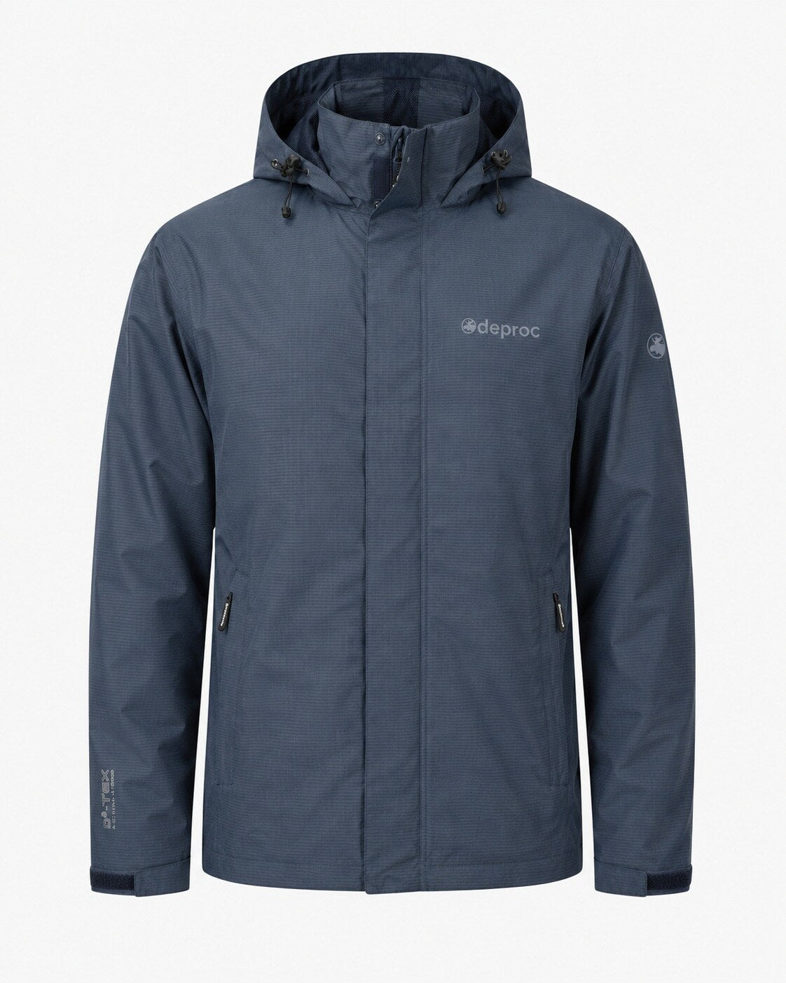 DEPROC Regenjacke Laval Dark Navy – XXL-Modelbild 4