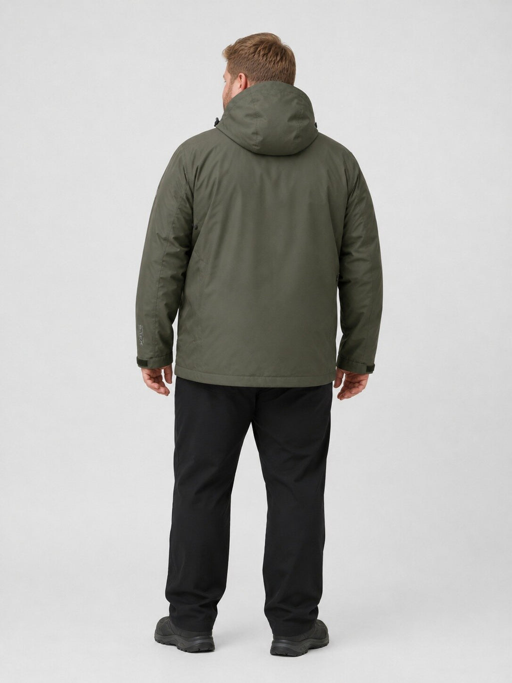 DEPROC Regenjacke Laval Olive – XXL-Modelbild 3