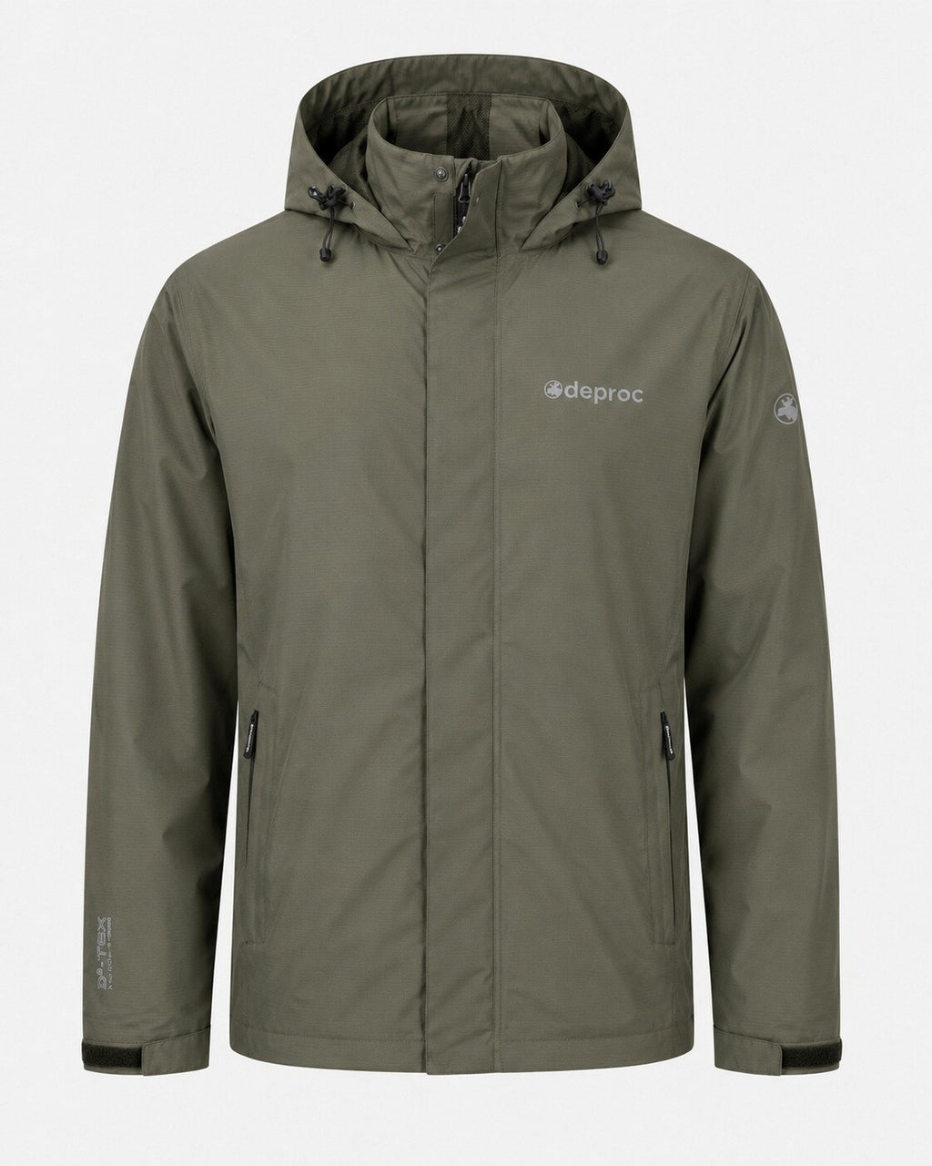 DEPROC Regenjacke Laval Olive – XXL-Modelbild 4