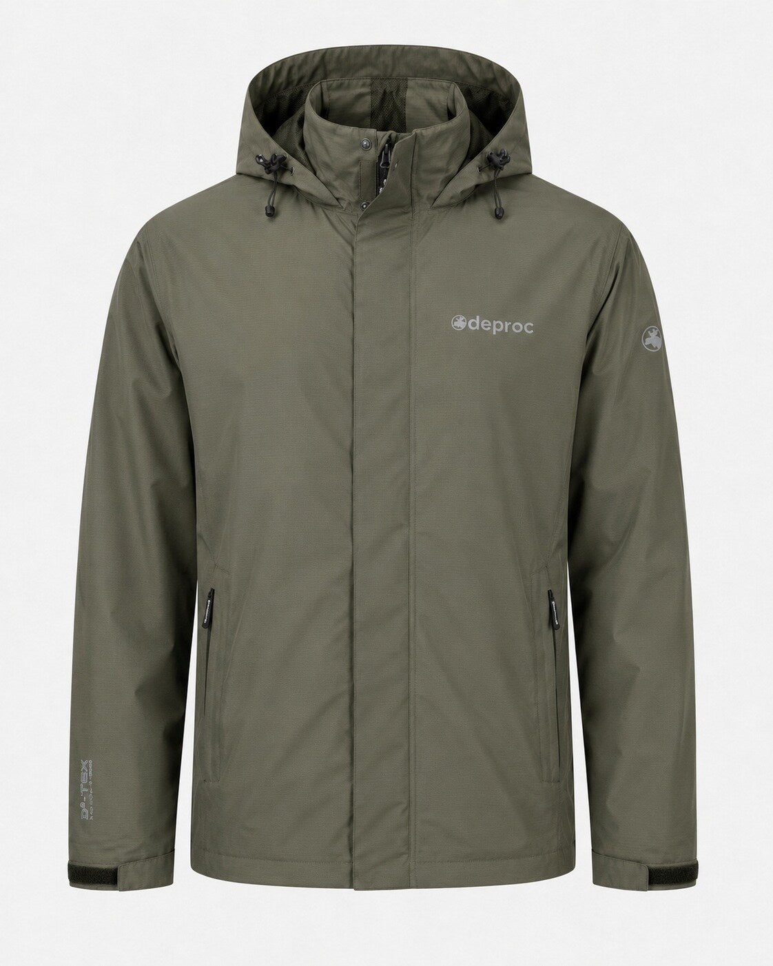 DEPROC Regenjacke Laval Olive – XXL-Modelbild 4