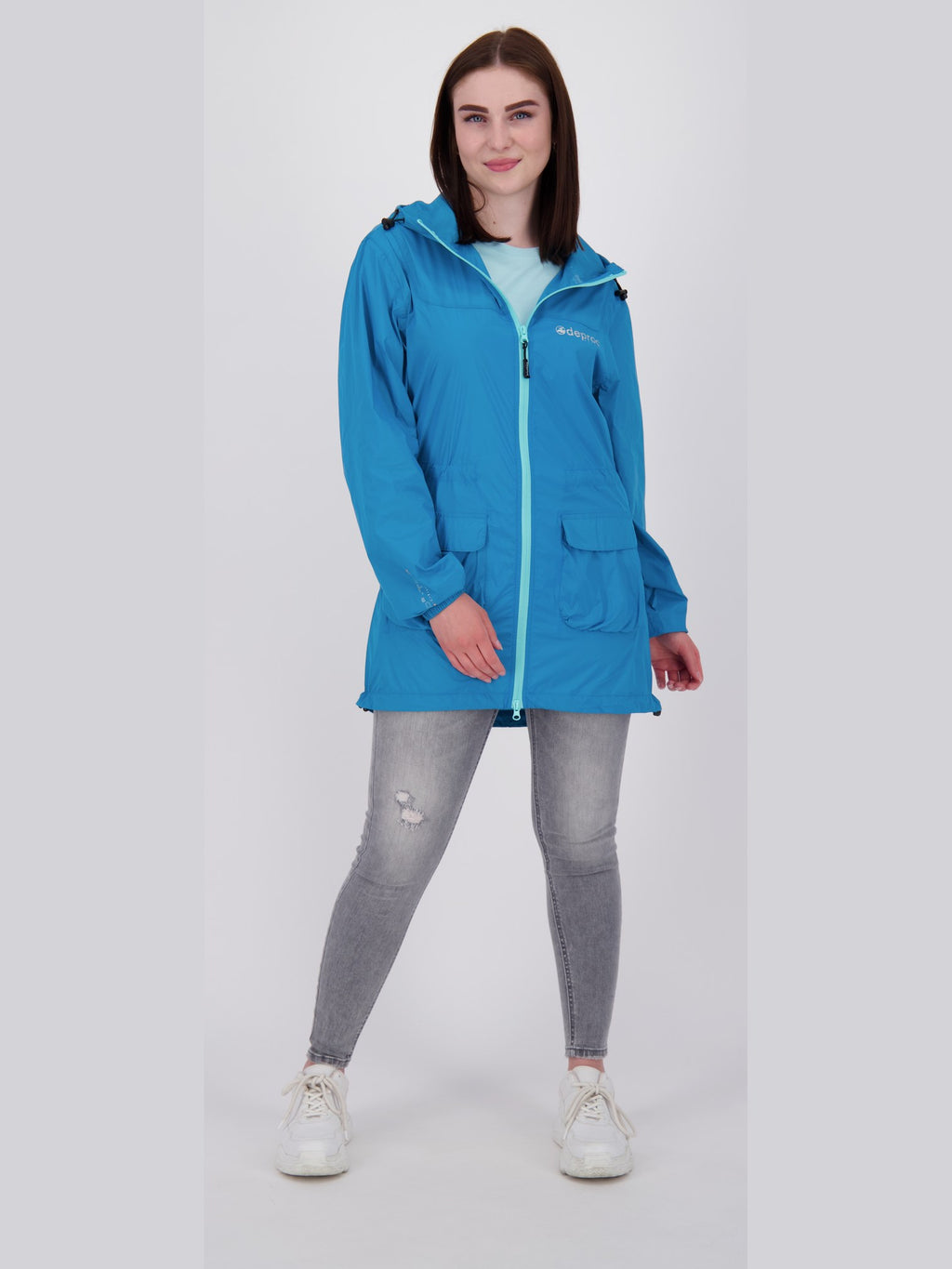 LYNN Damen Regenmantel Aquaverde