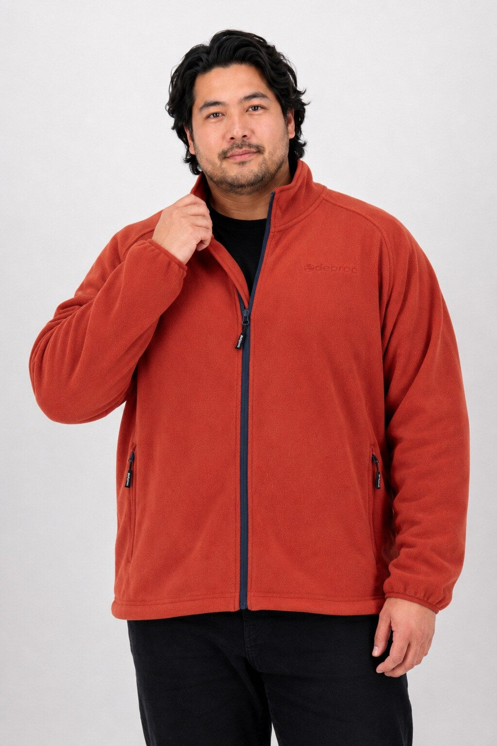 DEPROC Fleecejacke WAWA BAY Rot – XXL-Modelbild 1