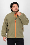 DEPROC Fleecejacke WAWA BAY Grün – XXL-Modelbild 1