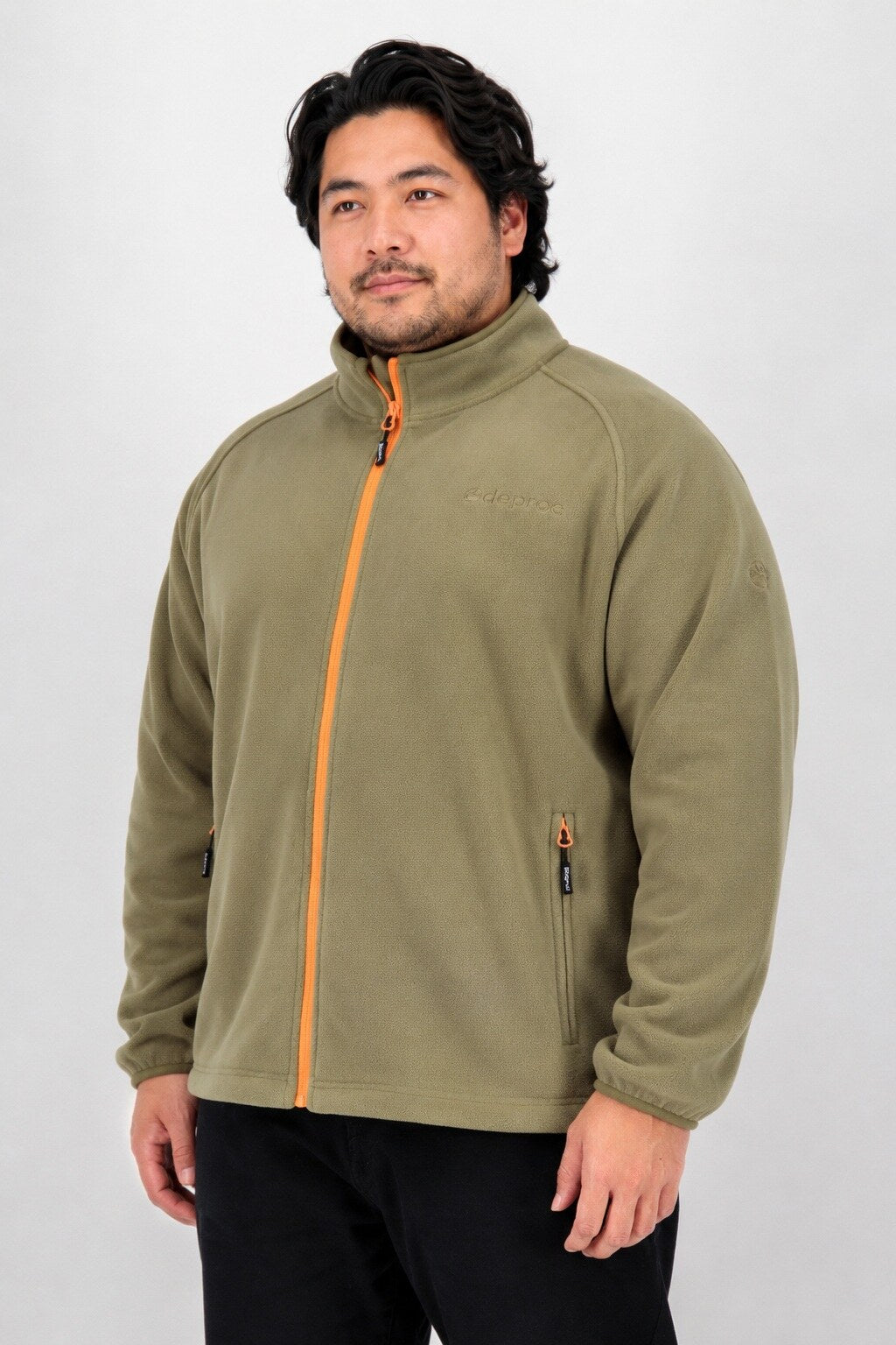 DEPROC Fleecejacke WAWA BAY Grün – XXL-Modelbild 2