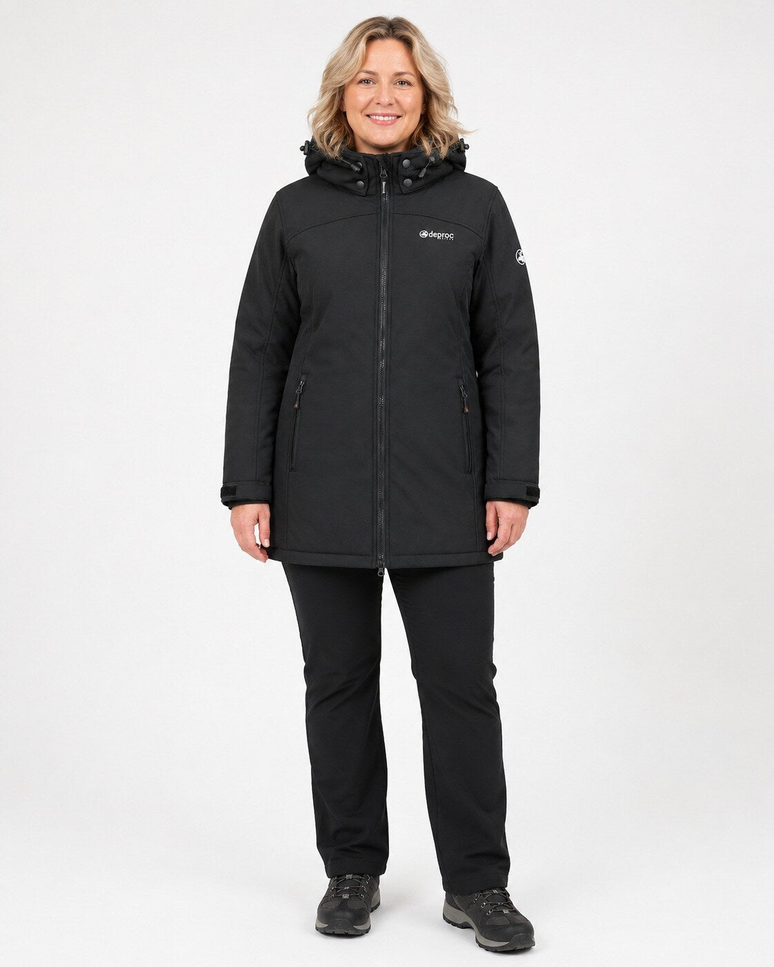 DEPROC Übergangsjacke KEELE PEAK II Schwarz – XXL-Modelbild 1
