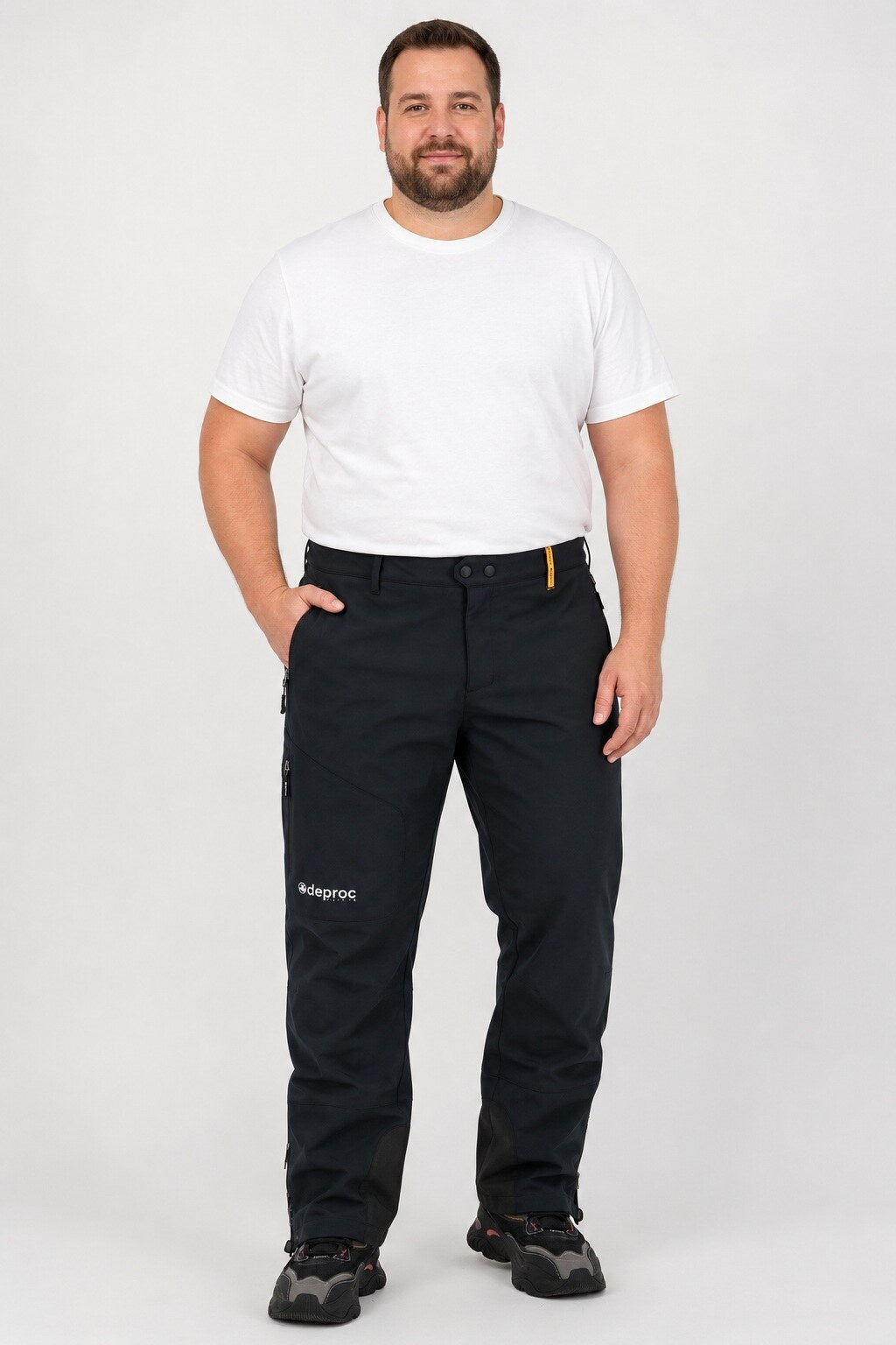DEPROC Softshellhose STERLING SNOW Schwarz – XXL-Modelbild 1