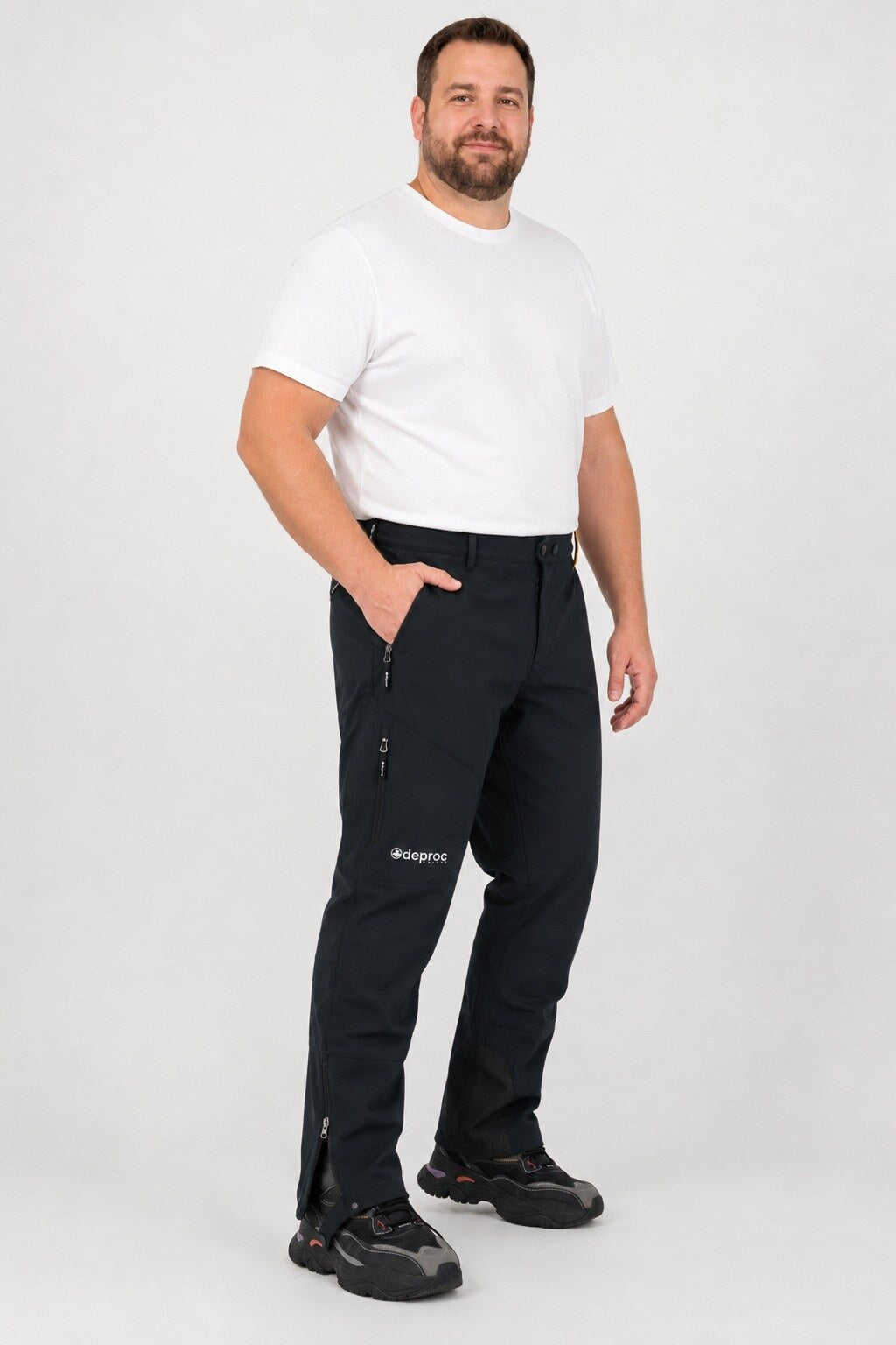 DEPROC Softshellhose STERLING SNOW Schwarz – XXL-Modelbild 2
