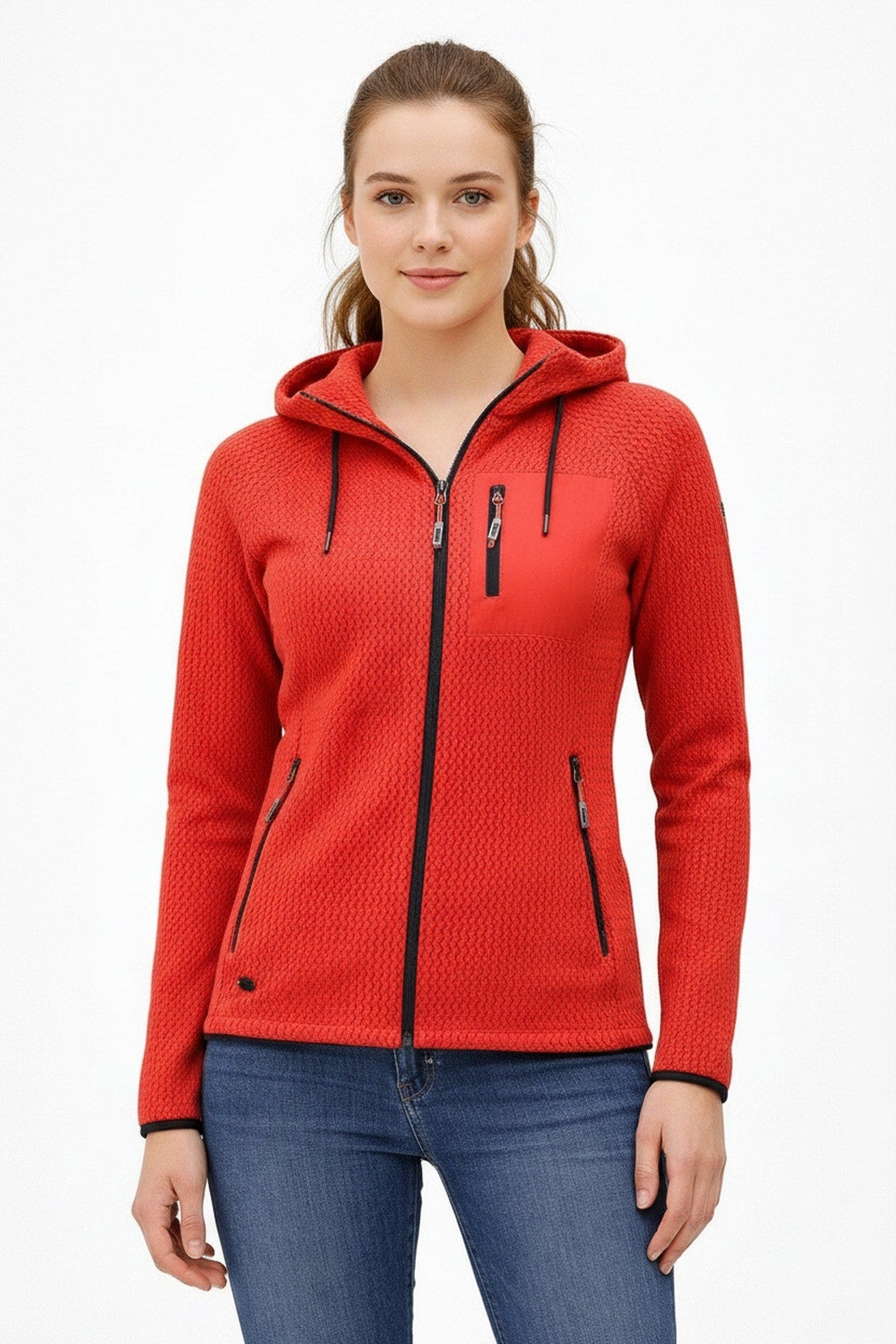Kapuzenfleecejacke
