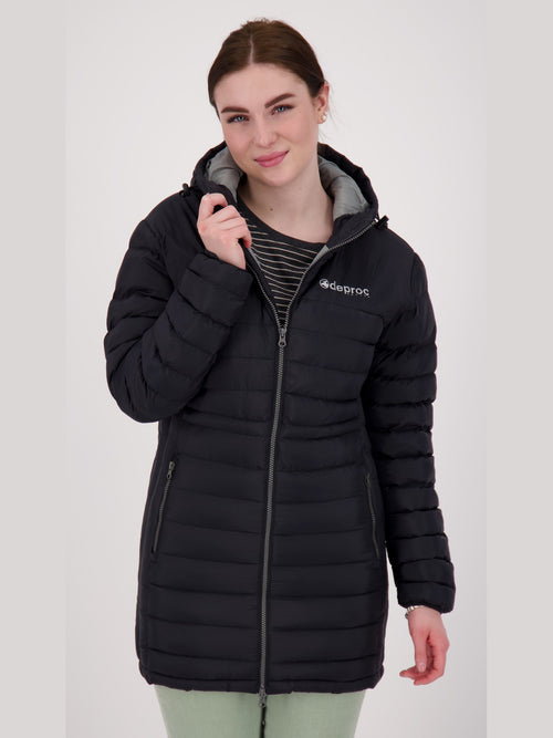 GILMOUR Damen Steppmantel Classic Long Anthrazit