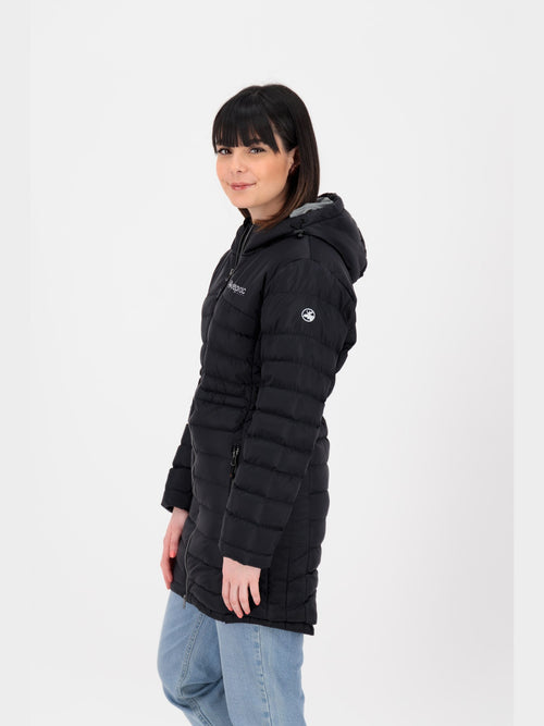 GILMOUR Damen Steppmantel Classic Long Anthrazit