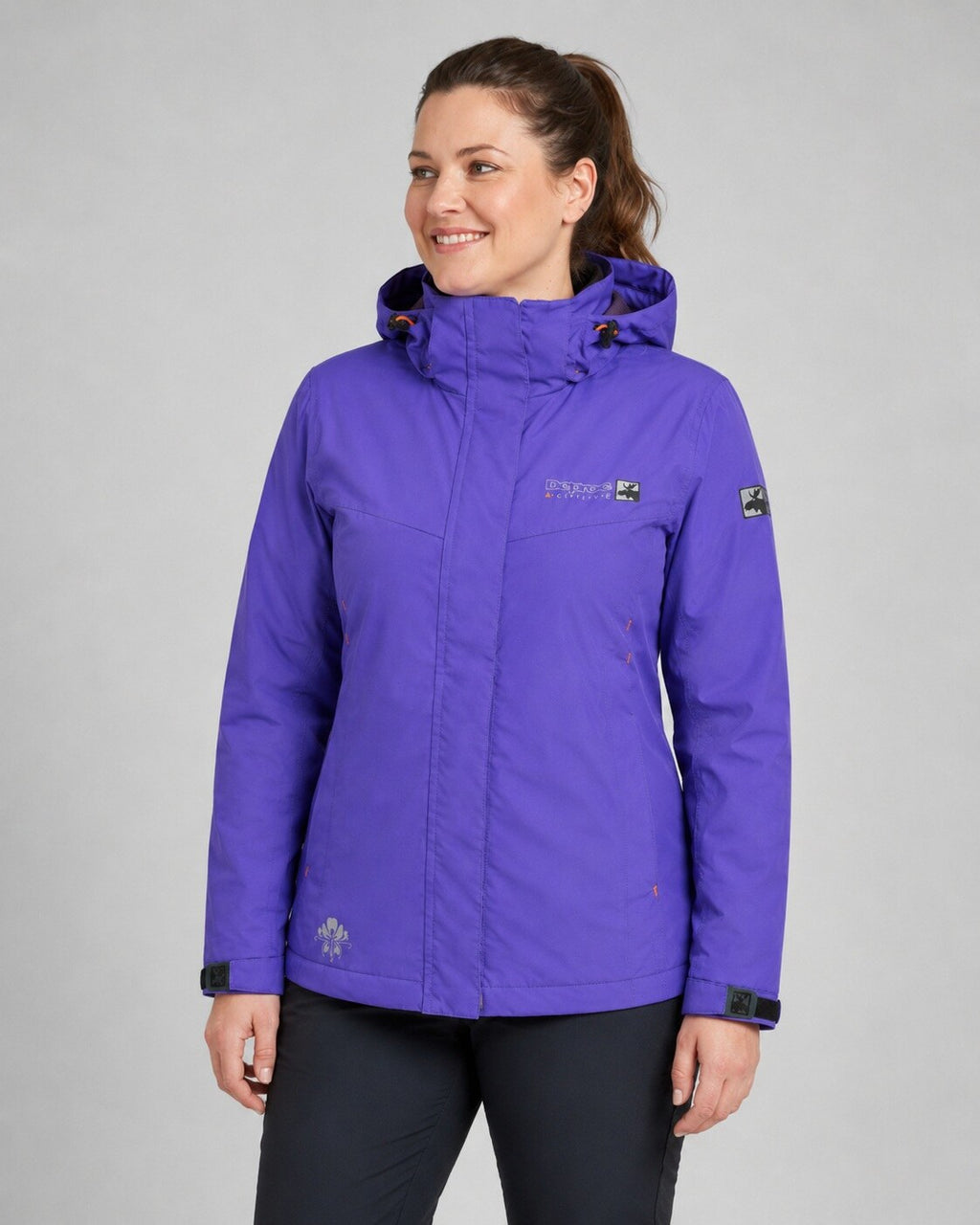 DEPROC Outdoorjacke Cambridge Lilac – XXL-Modelbild 1
