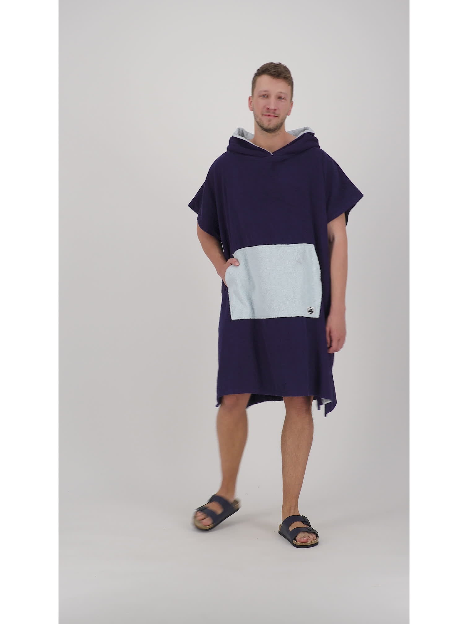 DEPROC Badeponcho PARLEE BEACH Herren Navy