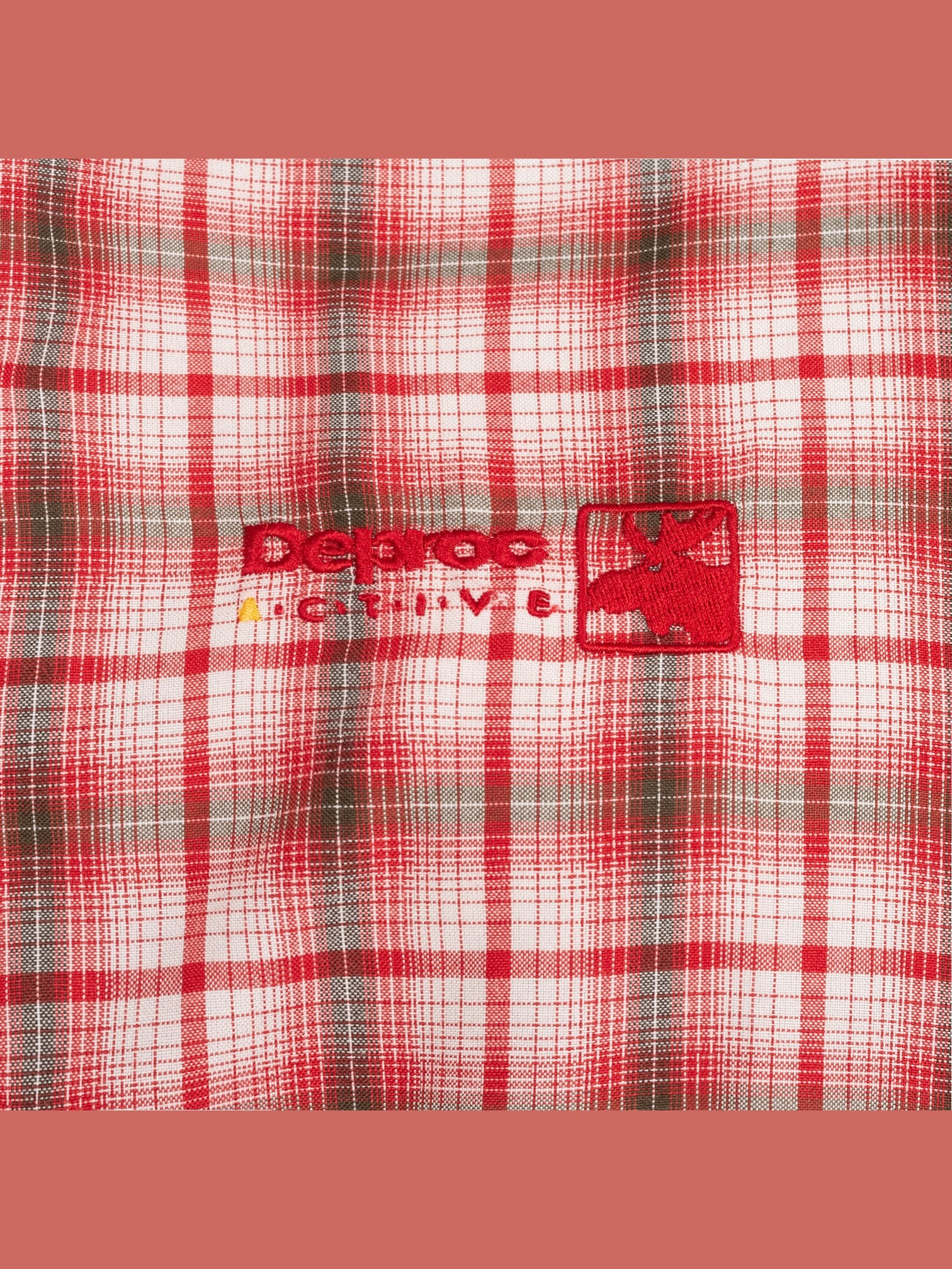 Outdoorhemd Copper Red-Gray-Check