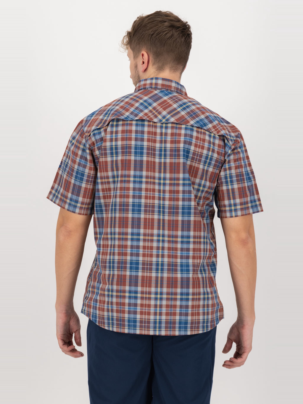 DEPROC ACTIVE Outdoorhemd Copper Brown-Navy - Rueckansicht
