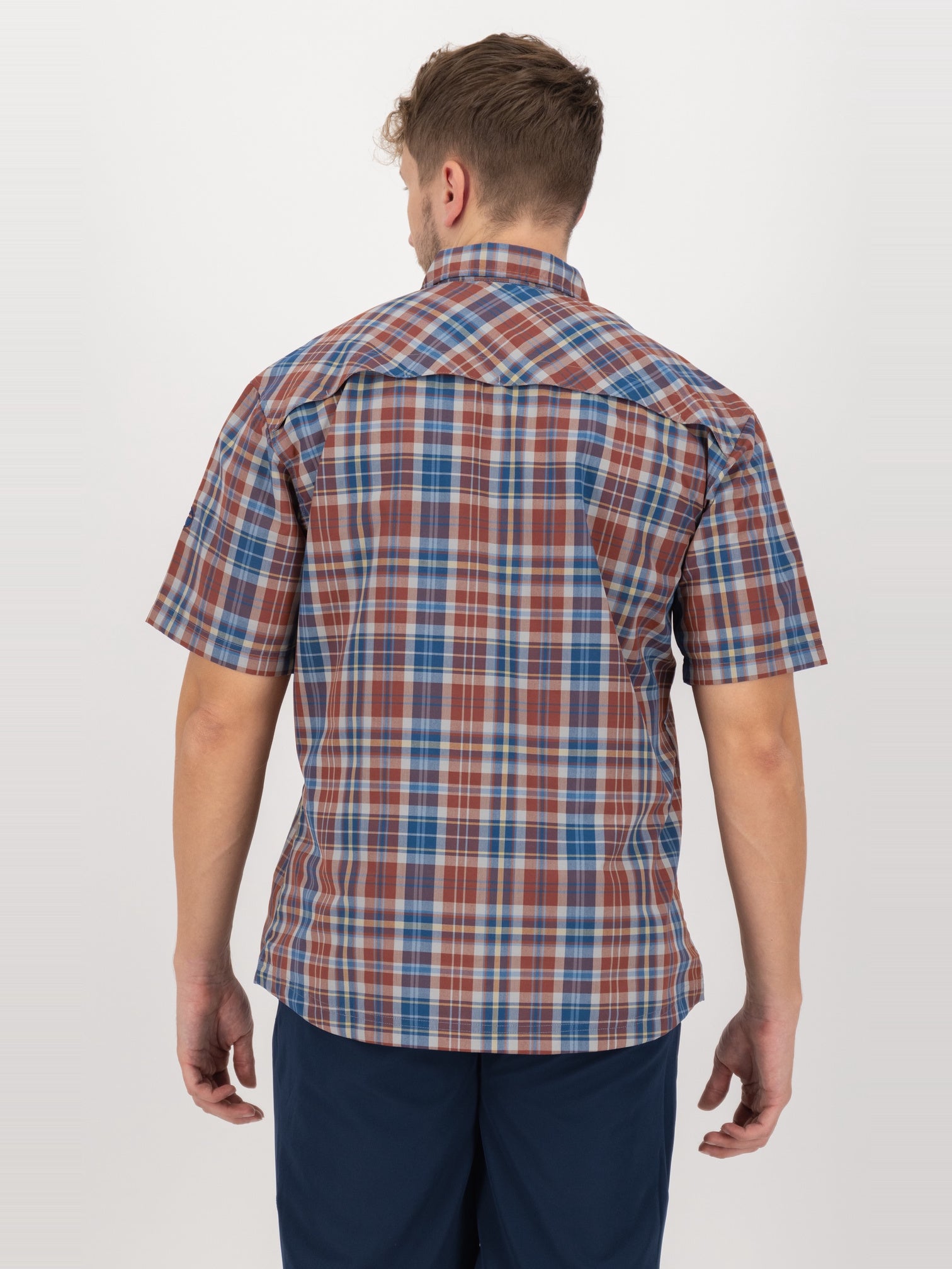 DEPROC ACTIVE Outdoorhemd Copper Brown-Navy - Rueckansicht