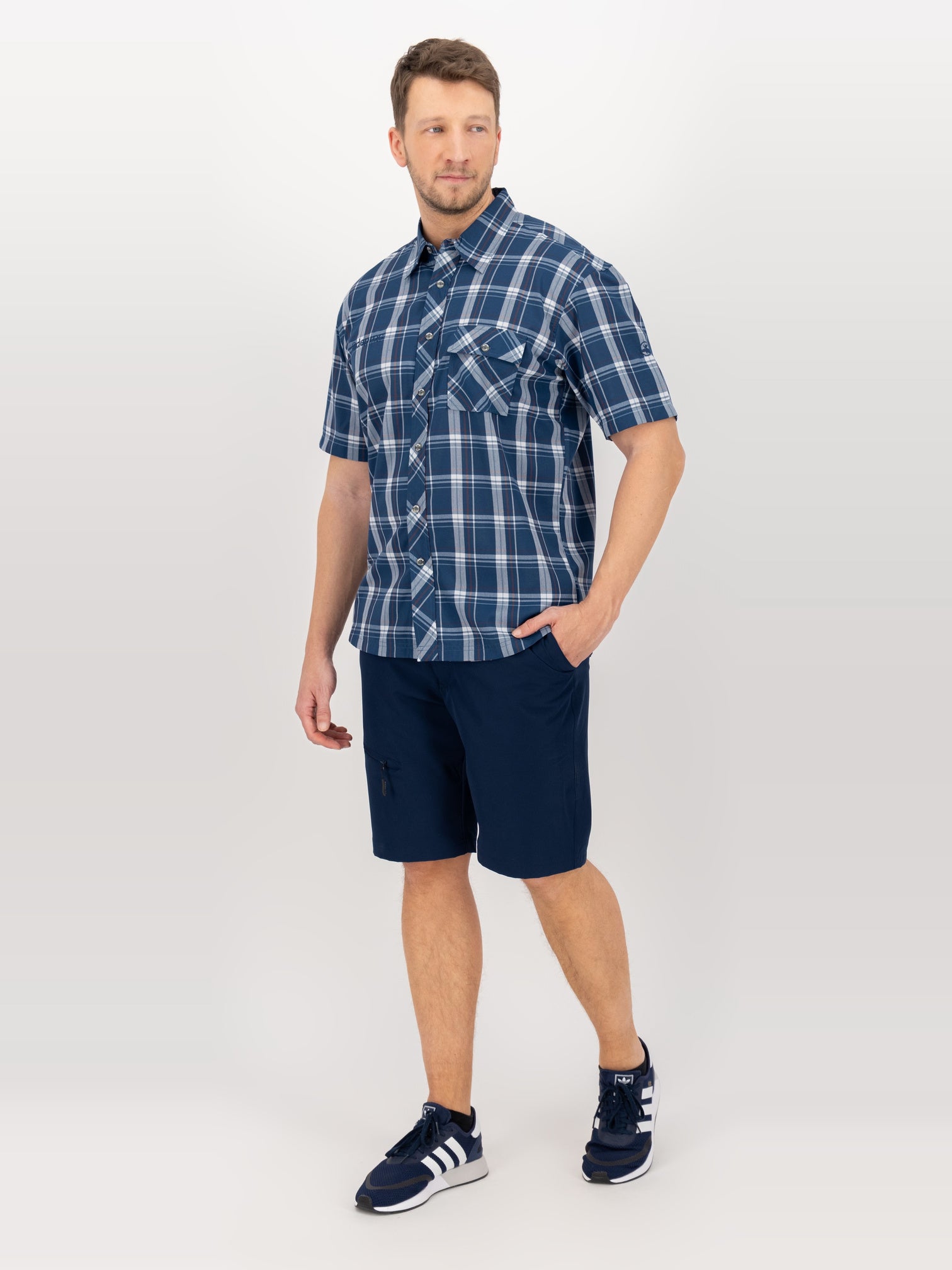 DEPROC ACTIVE Outdoorhemd Copper Navy-Check - Detail