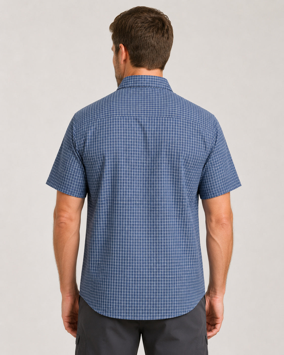 Outdoorhemd Copper Khaki-Small-Check