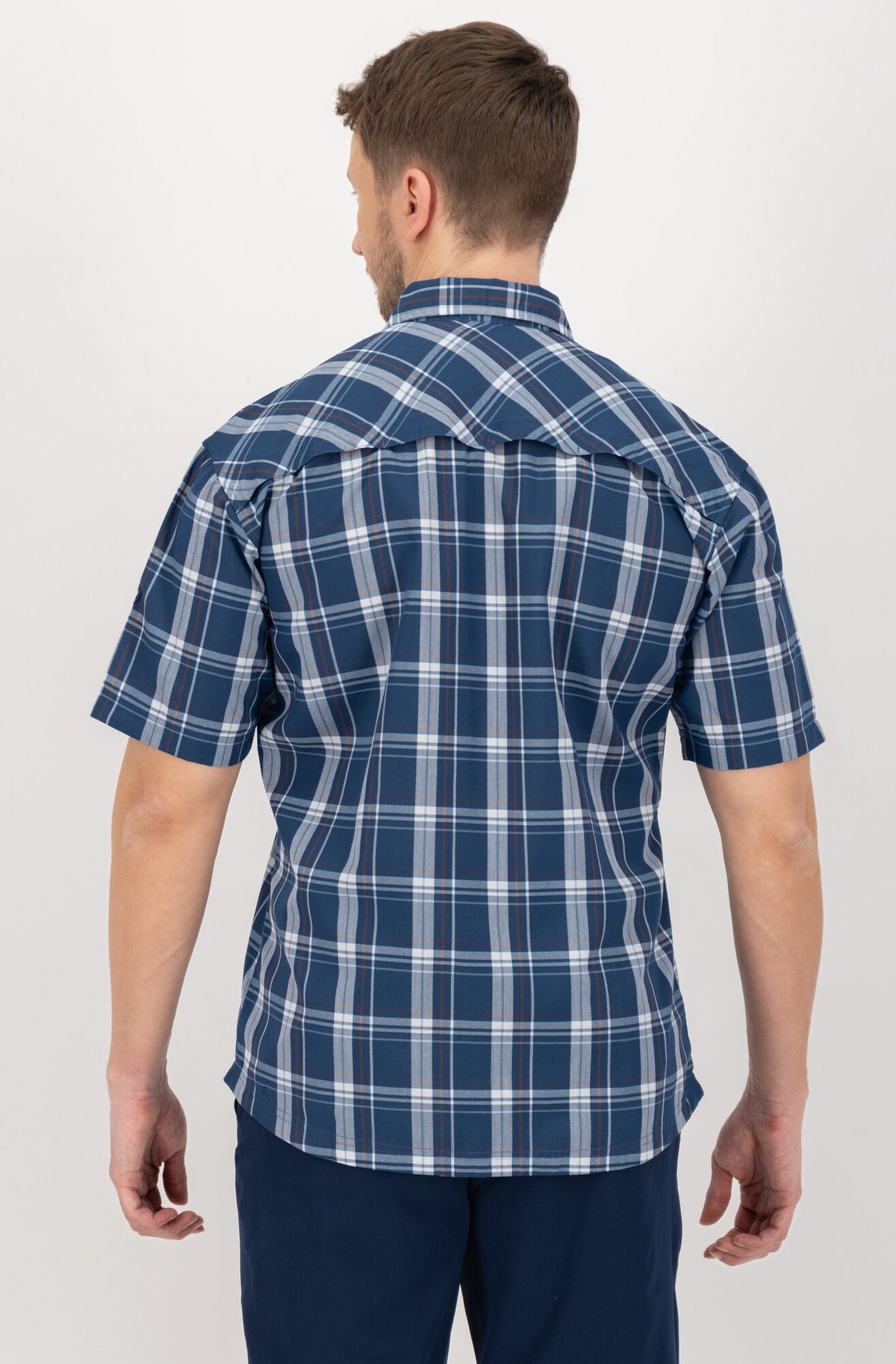 DEPROC ACTIVE Outdoorhemd Copper Navy-Check - Rueckansicht