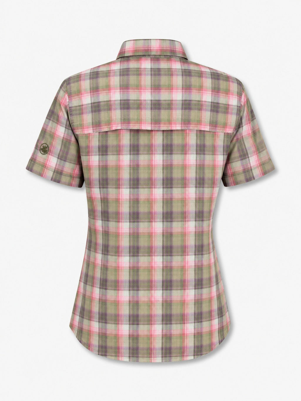 DEPROC ACTIVE Outdoorbluse Copper Olive-Check - Detail