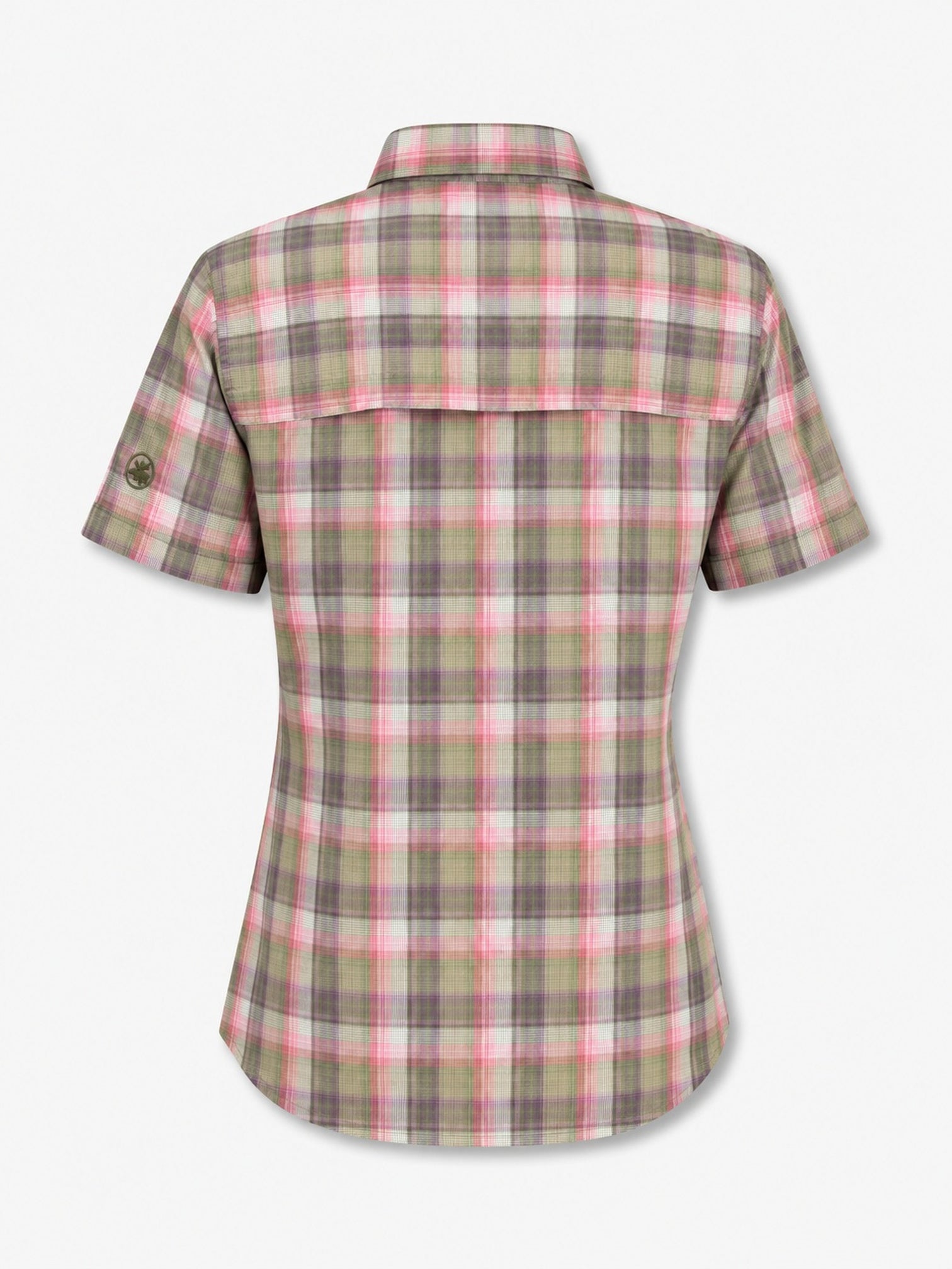DEPROC ACTIVE Outdoorbluse Copper Olive-Check - Detail