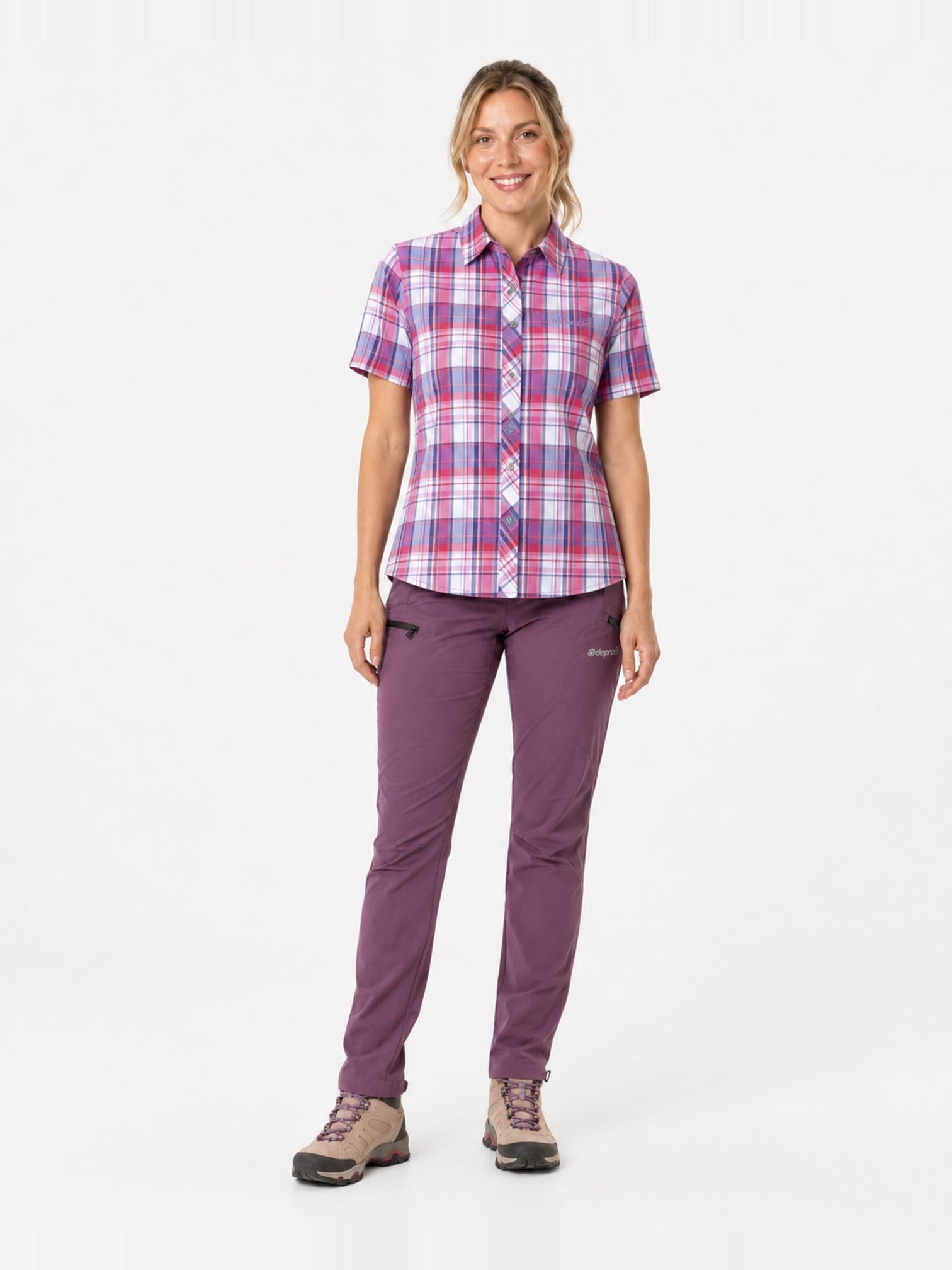 DEPROC ACTIVE Outdoorbluse Copper Damen 192 kariert - Detail
