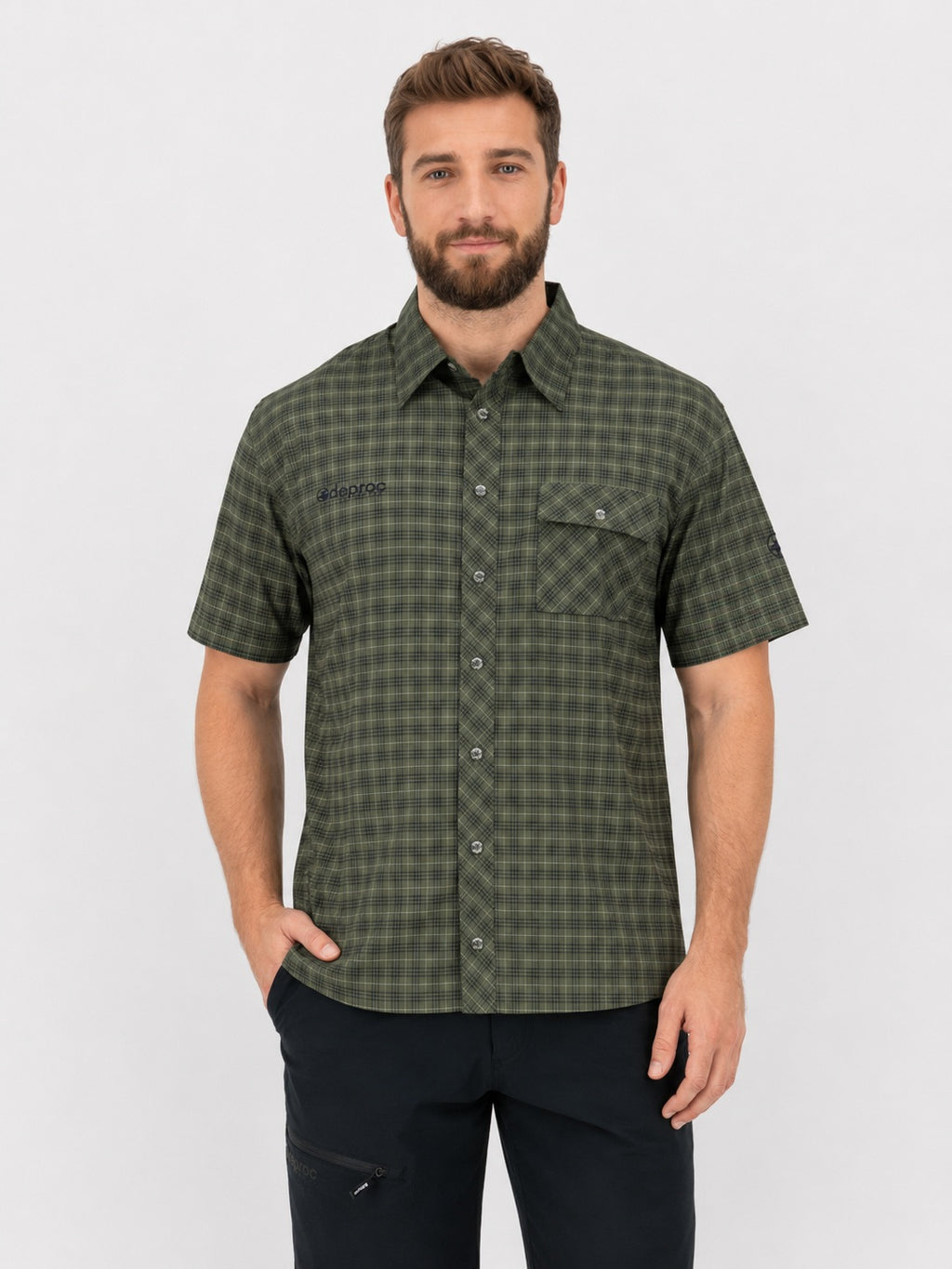 DEPROC Copper V Outdoorhemd Khaki-Check