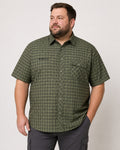 DEPROC Outdoorhemd Copper V Khaki-Check – XXL-Modelbild 1