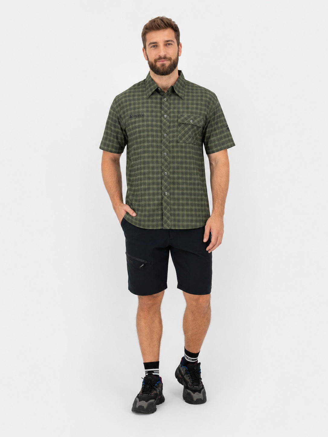 DEPROC Copper V Outdoorhemd Khaki-Check