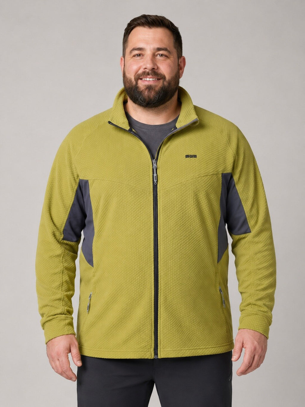 LPO Fleecejacke Gerit Moss – Modelbild 1