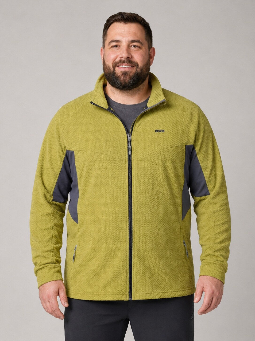LPO Fleecejacke Gerit Moss – Modelbild 1