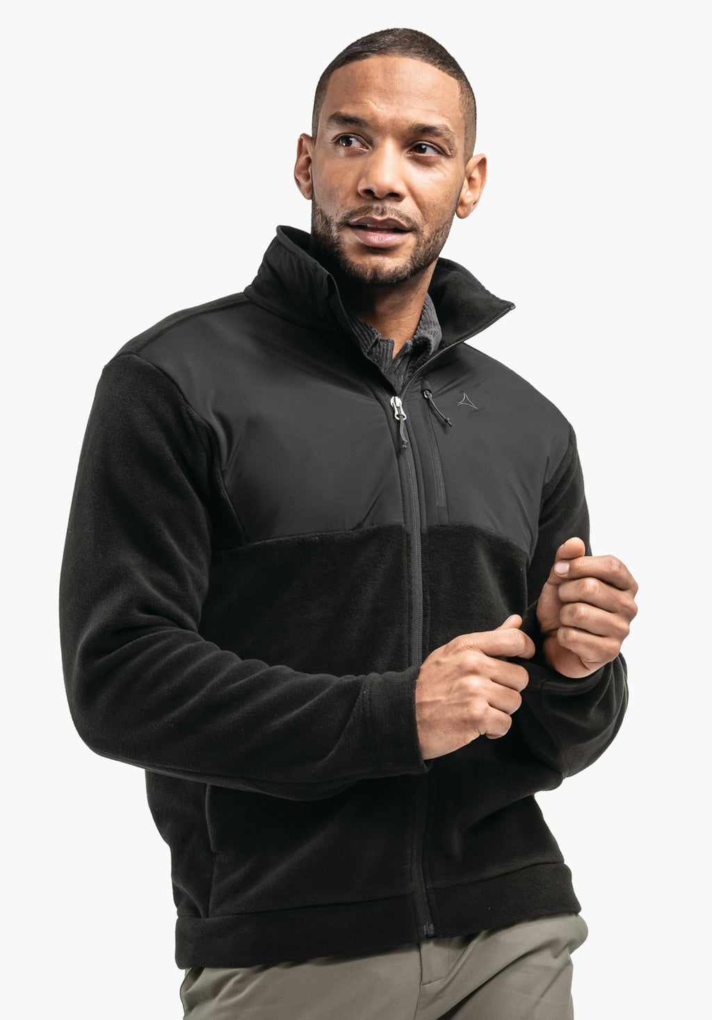 Schöffel Fleece Jk Style Gregale MNS Herren – große Größen – Schwarz